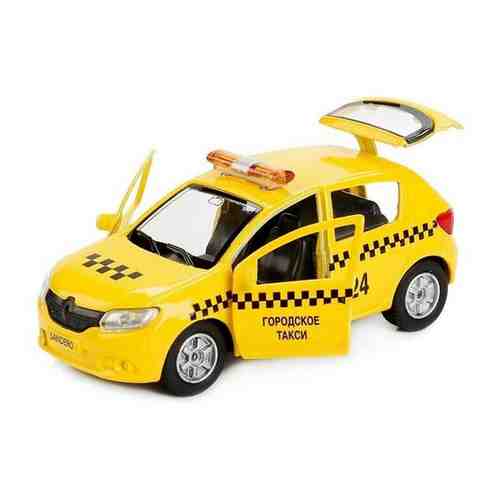 Технопарк Машина металл «Renault Sandero такси» 12см, открываются двери, инерционная арт. 101456559563