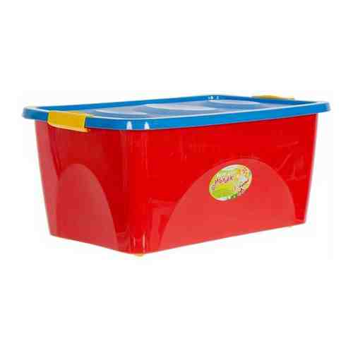 Ящик для игрушек на колесах 600x400x280 см, 44 л цвет красно-синий арт. 101427018303
