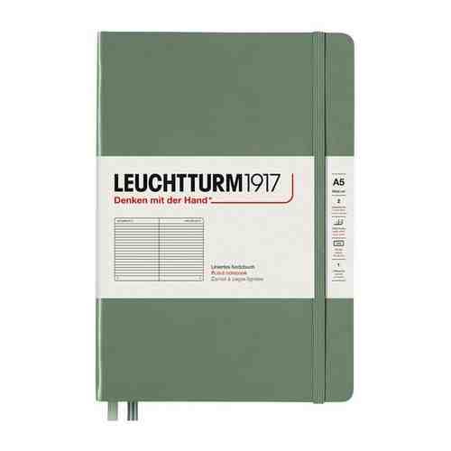 Записная книжка Leuchtturm, A5, в линейку 251 страница, оливковая, твердая обложка арт. 101581125415